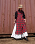 <販売開始 9月19日 金曜日 21:00 〜> INDIGO Tartan Apron Dress / Red・Blue